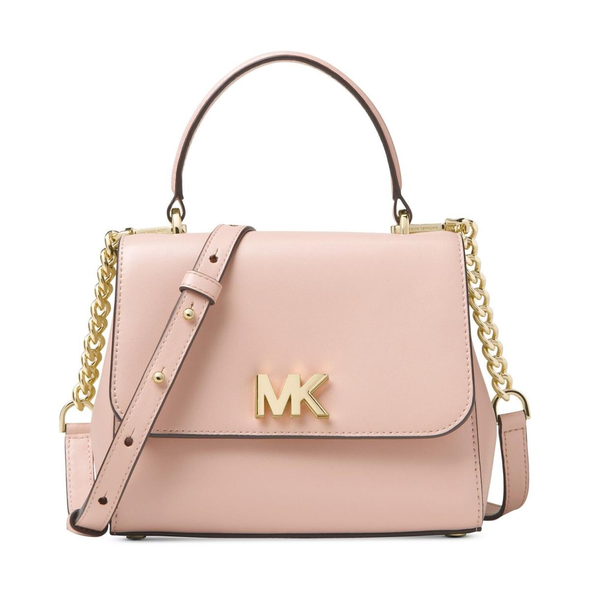 Kors Mott Small Polished Leather Top-handle Satchel Pink/gold