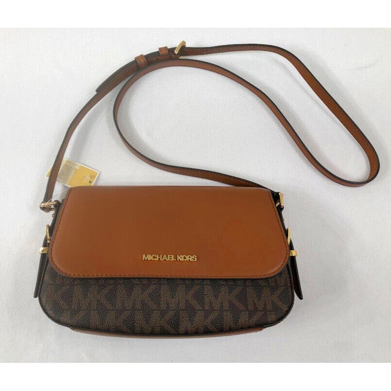 Michael Kors Bedford Legacy Leather Large Flap Crossbody Bag Brown/luggage