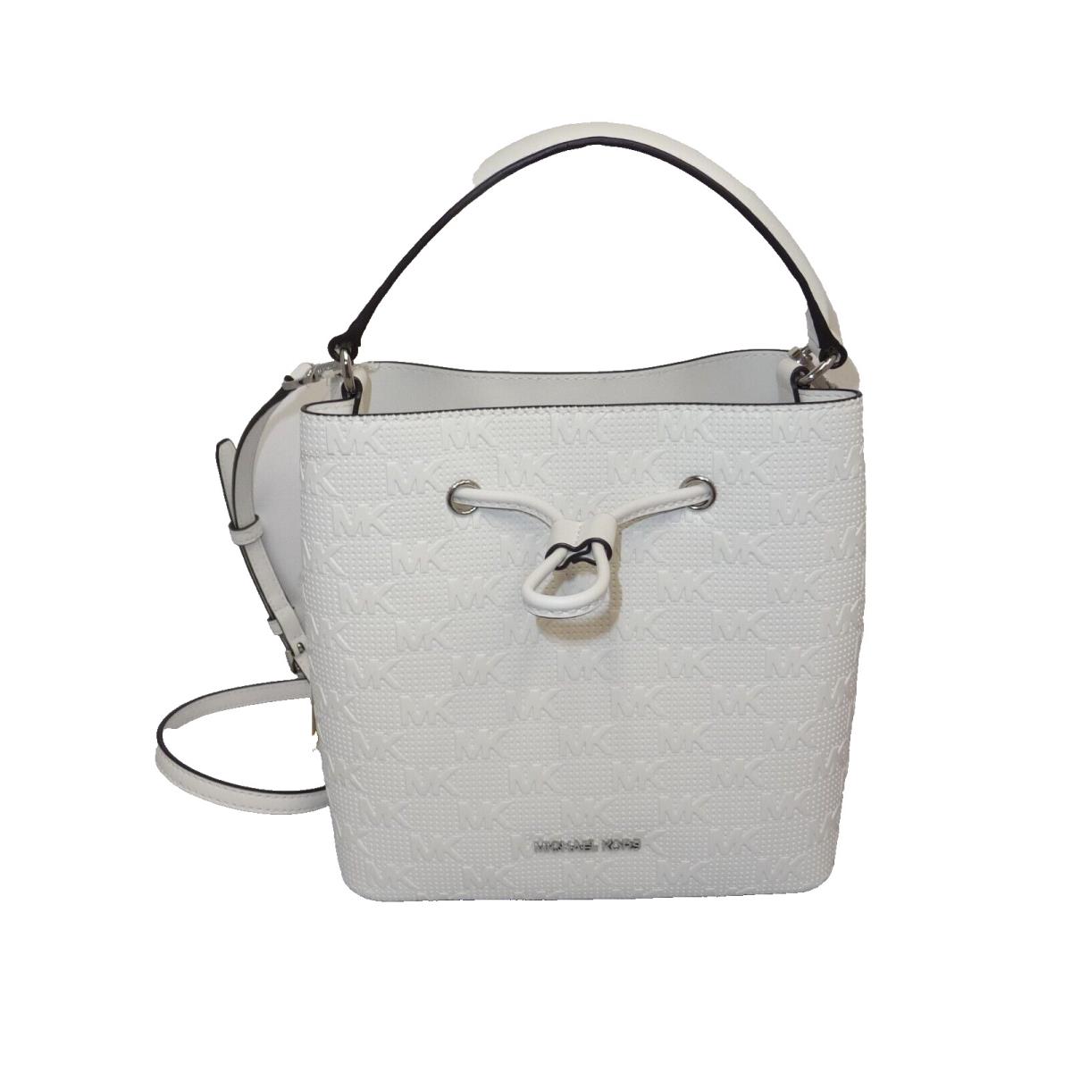 Michael Kors Suri Medium Bucket Bag Optic White