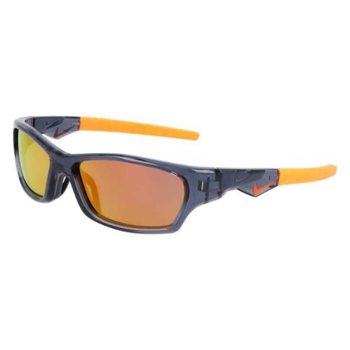 Nike Jolt-m DZ7379 021 Sunglasses Dark Grey/orange Mirror Rectangle Shape 57mm