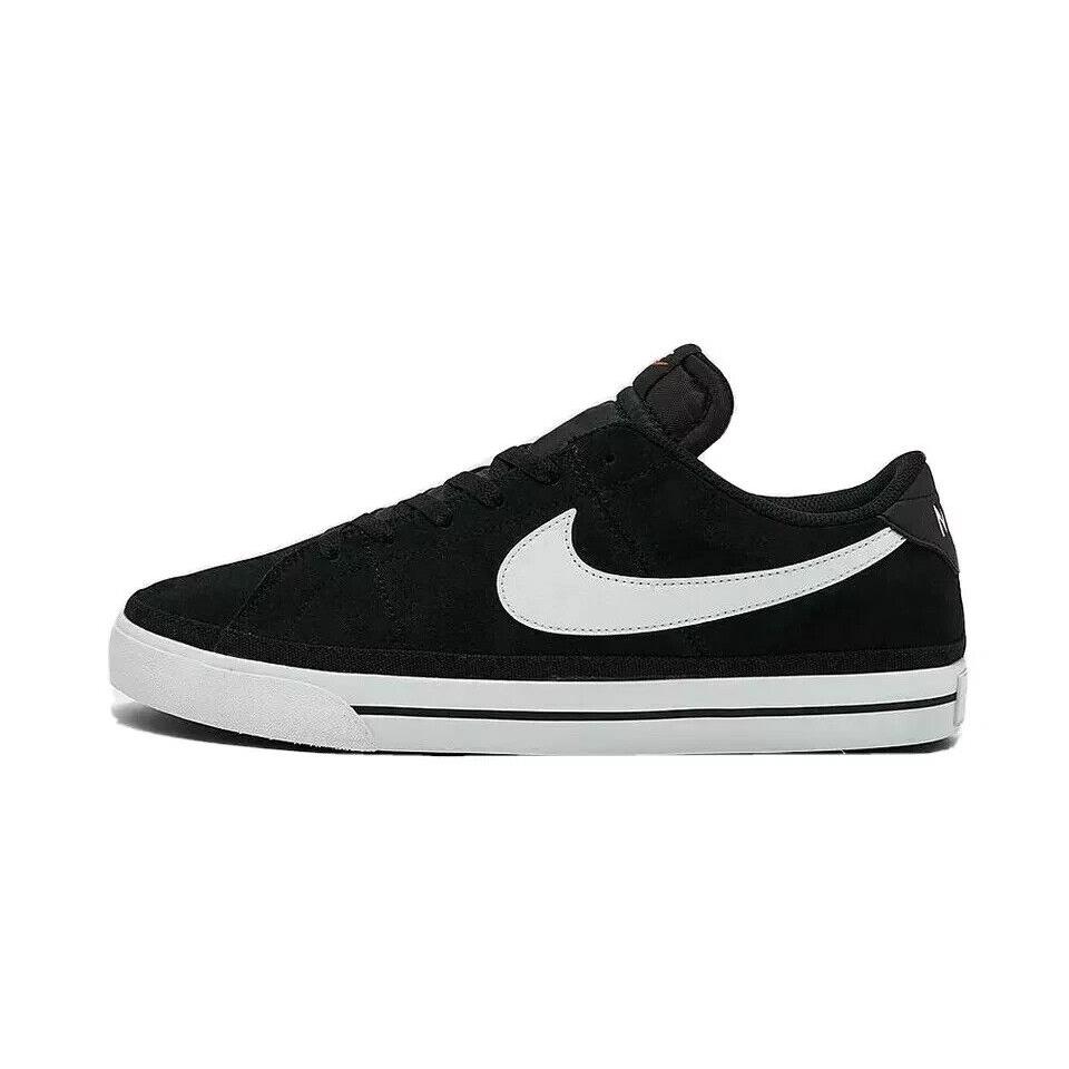 Nike Court Legacy Suede Sneakers Black DH0956-001 Men`s Size 12 - Black