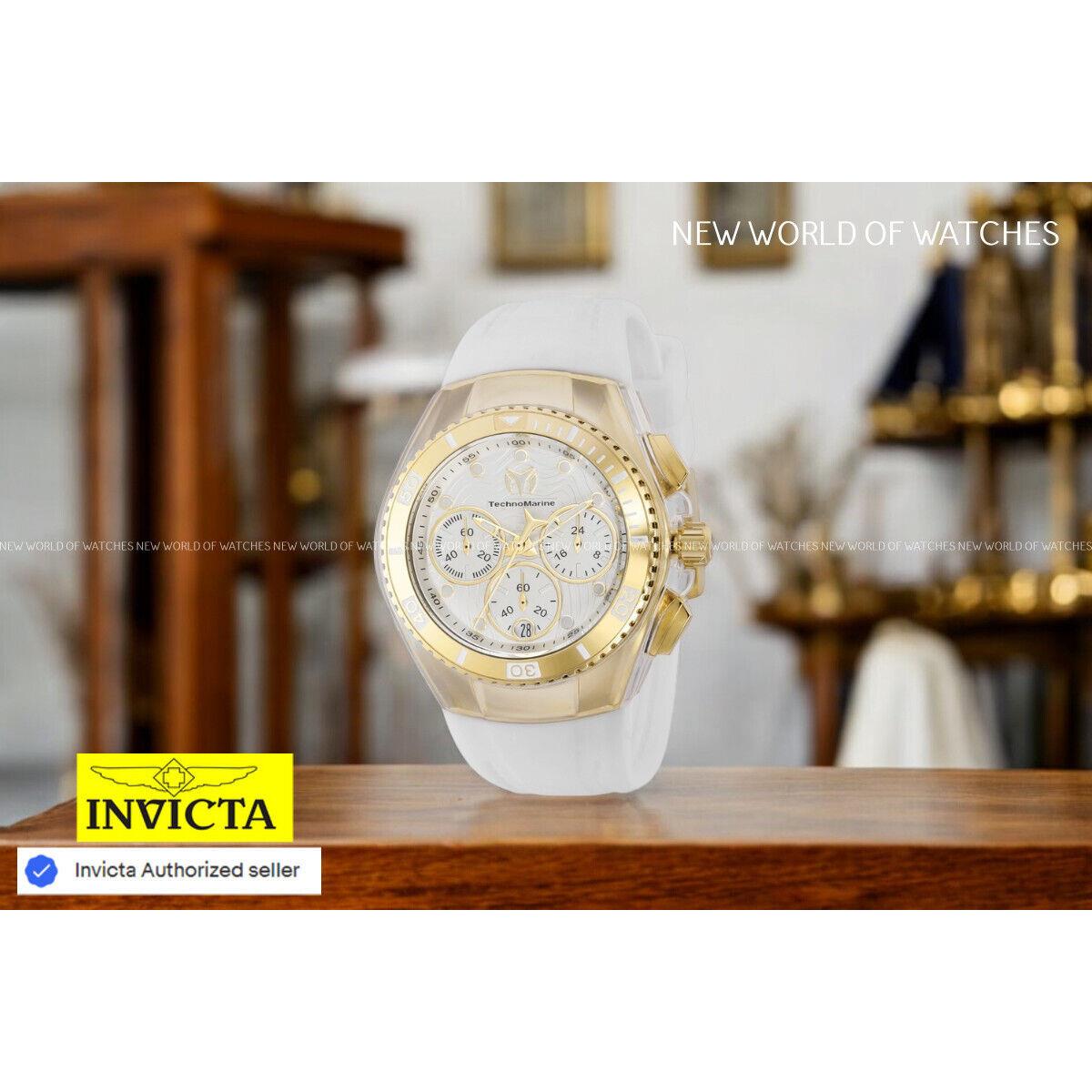 Technomarine Women`s Cruise Chronograph White Dial Silicone Band Watch TM-120045