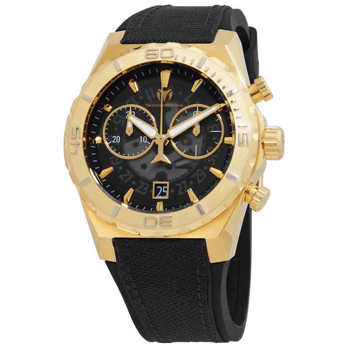 Technomarine Reef Chronograph Quartz Black Dial Men`s Watch TM-519008