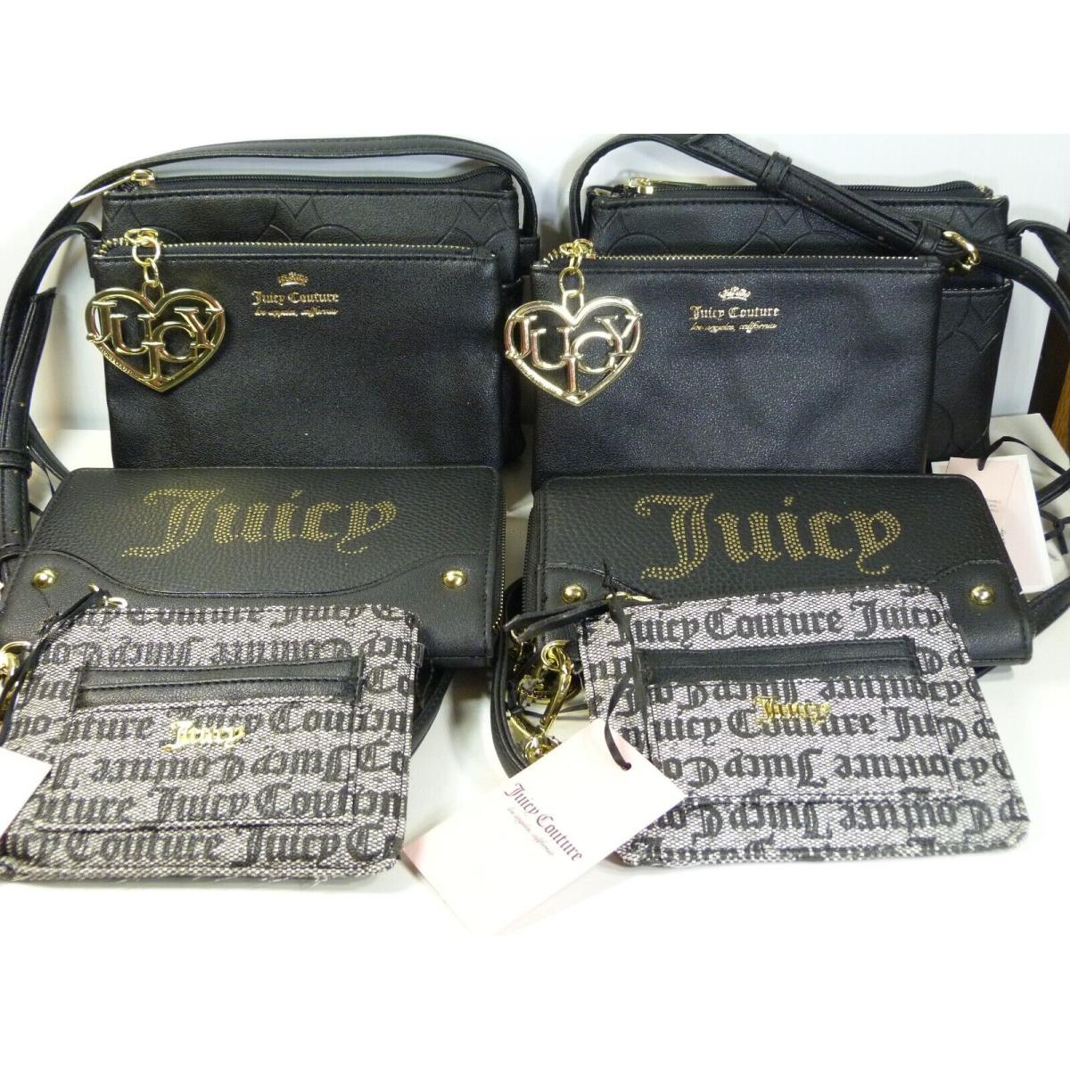 Lot of 8 Items: 2x Juicy Couture Crossbody bags+6x Wallets