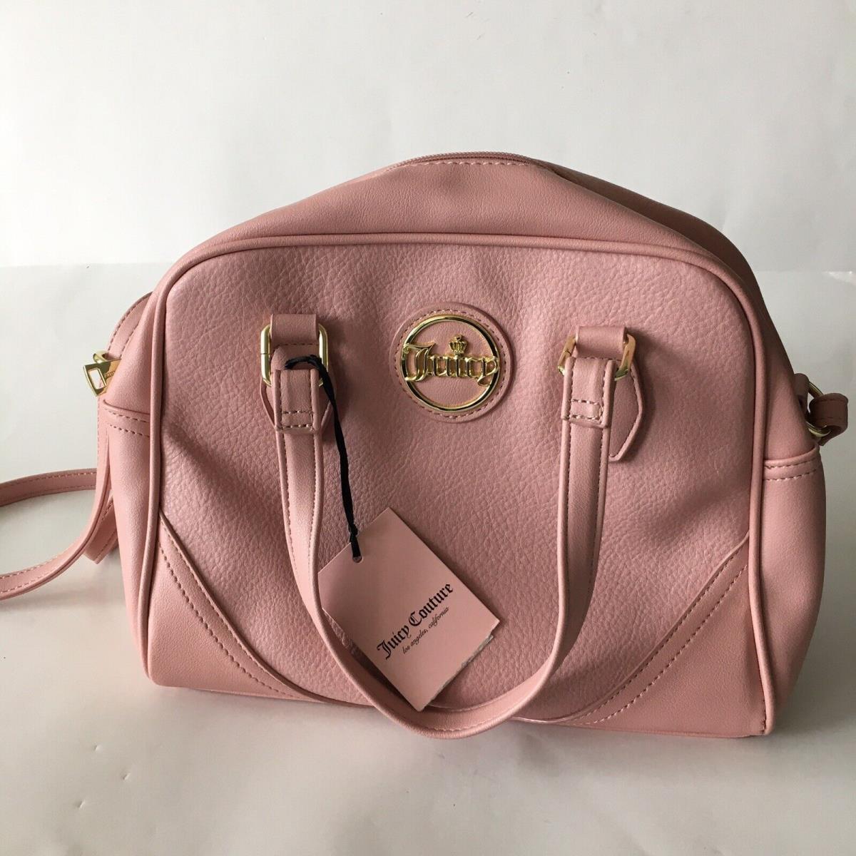 Juicy Couture IF The Crown Fits Satchel Crossbody Bag Purse Taffy Pink