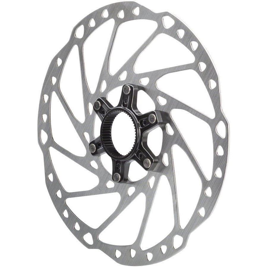 Shimano Deore SM-RT64-L Disc Brake Rotor with Lockring - 203mm Center-lock - Silver