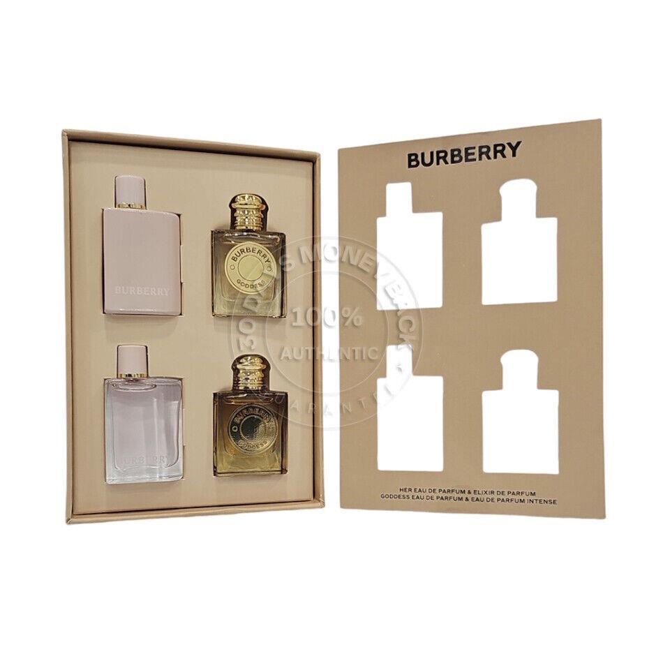 Burberry Coffret 4 Piece Edp and Edp Intense Mini Splash Women`s Gift Set