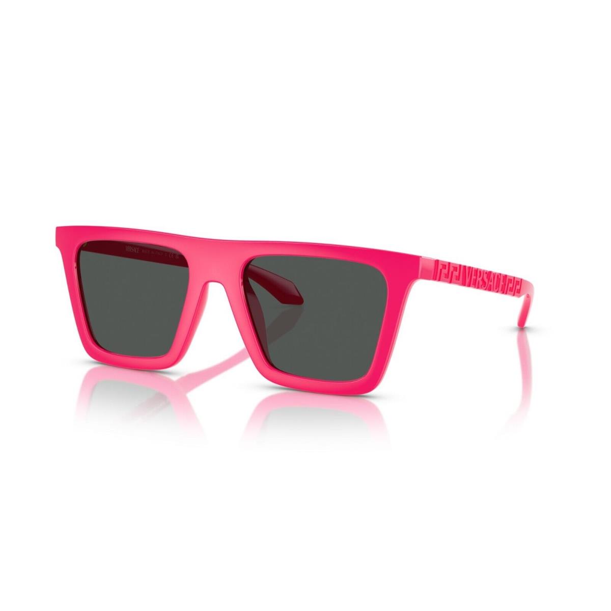 Burberry Versace VE 4468U Fuchsia Fluo/dark Grey 5448/87 Sunglasses