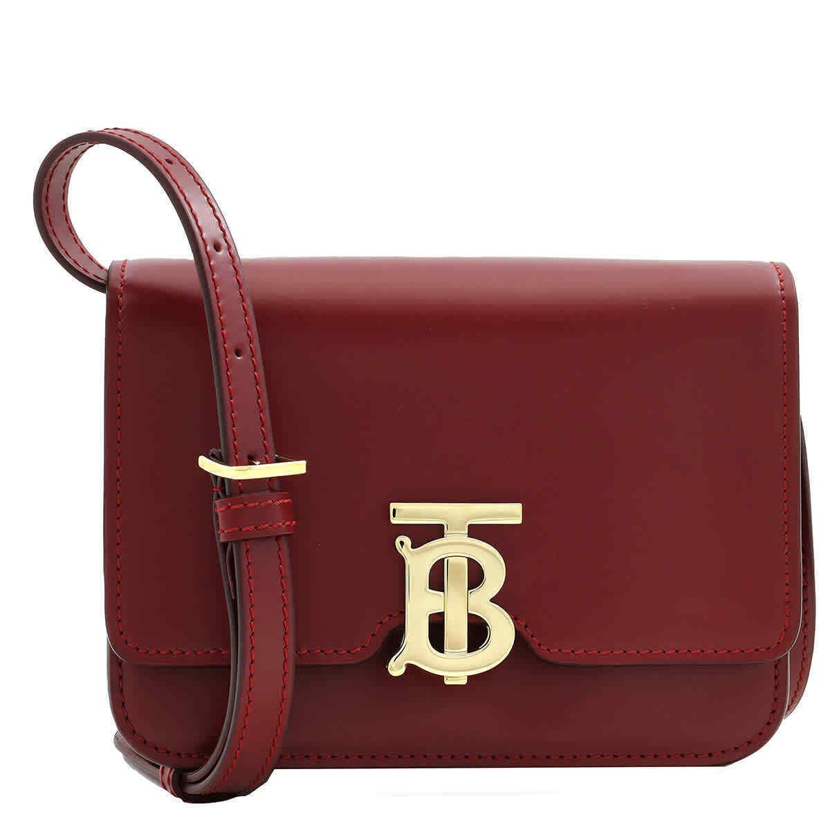 Burberry Dark Carmine Mini TB Leather Crossbody 8041028