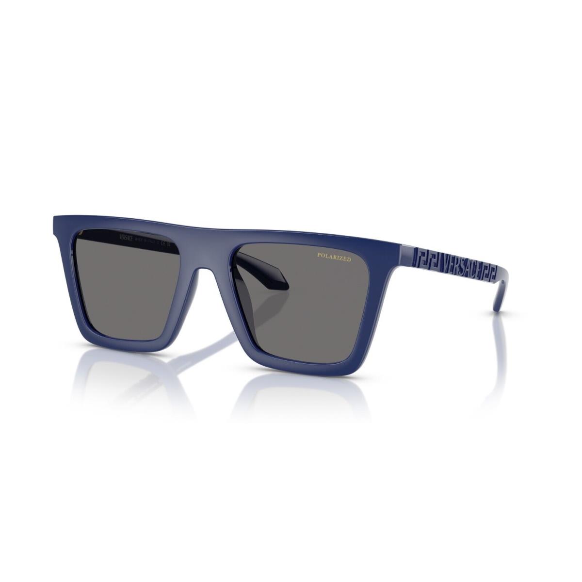 Burberry Versace VE 4468U Blue/dark Grey Polarized 5450/81 Sunglasses