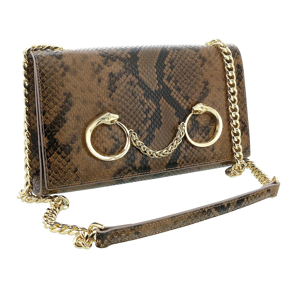 Roberto Cavalli Class Brown Millie Deluxe Clutch / Shoulder Bag