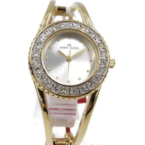 Anne Klein Women Gold Tone Bangle Dress Watch 25mm 10/7610INST