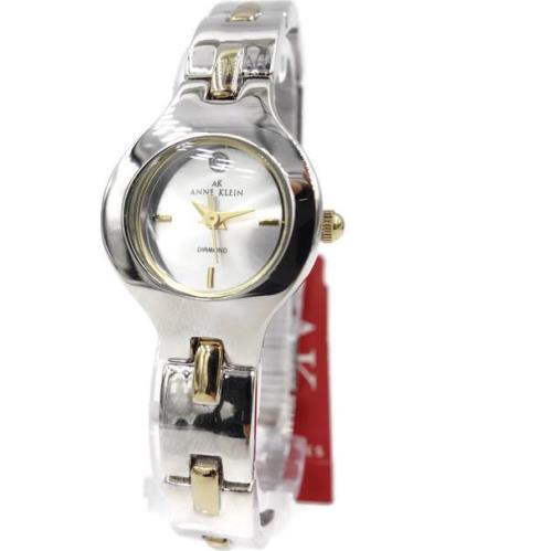 Anne Klein Women Steel Two Tone Diamond Dress Watch 23mm 10/1983SVTT