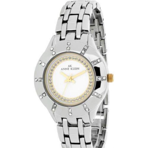 Anne Klein Women Steel Two Tone Crystals Dress Watch 32mm 10/9673WTTT