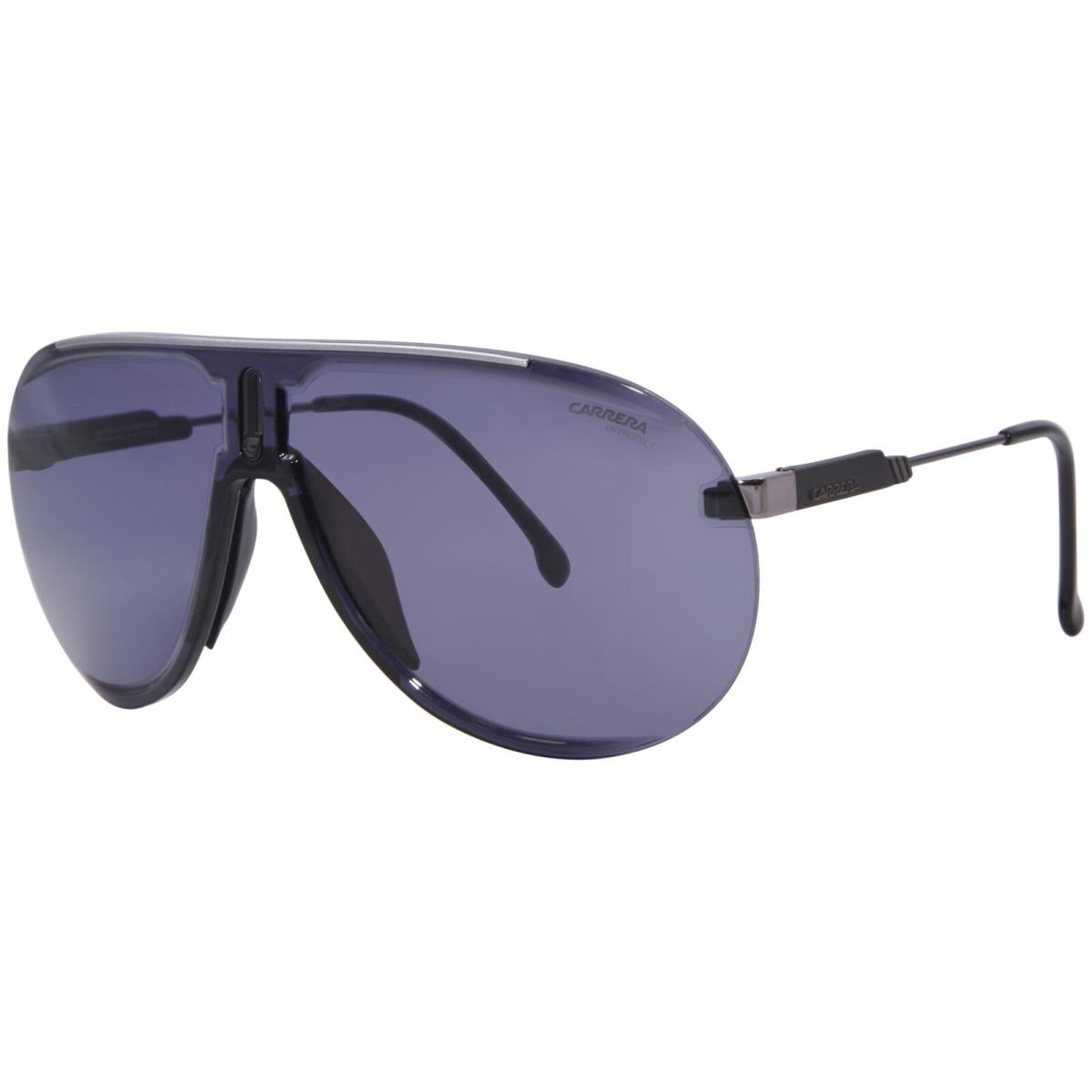 Carrera Superchampion V812K Sunglasses Dark Ruthenium/black/grey Pilot 99mm - Frame: Purple, Lens: Gray