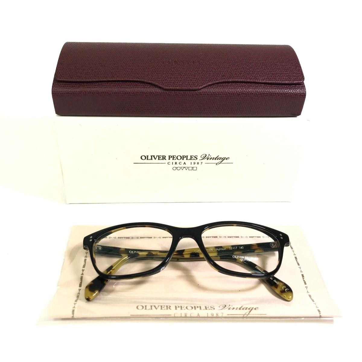 Oliver Peoples Eyeglasses Frame OV5224 1309 Ashton Black Dark Tortoise 52-17-140