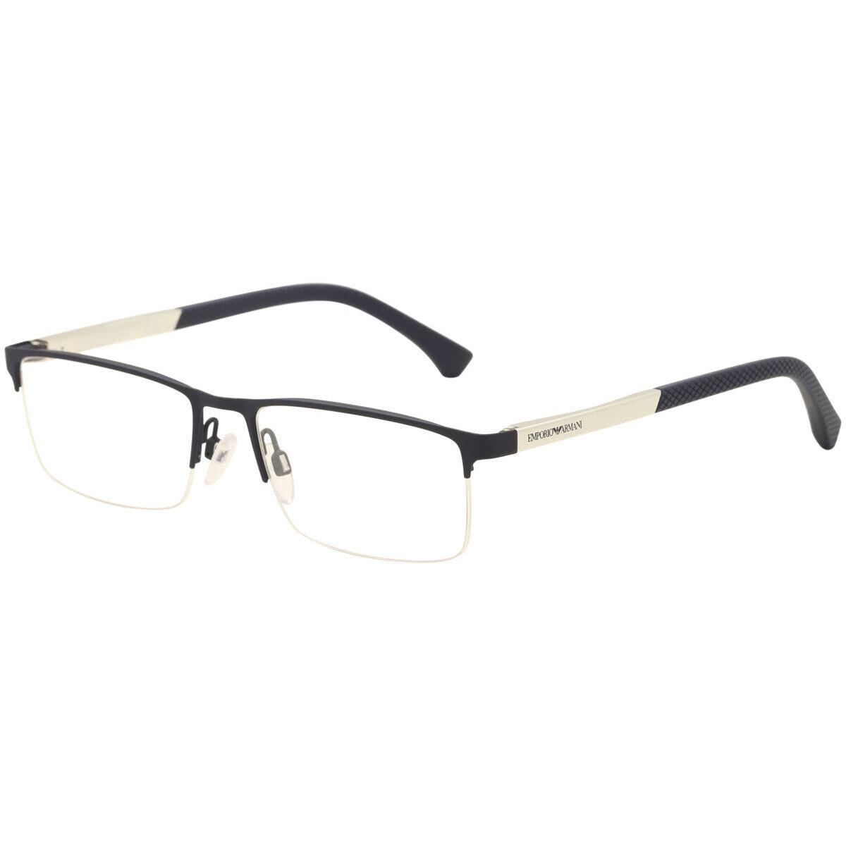 Emporio Armani Eyeglasses EA1041 EA/1041 3131 Blue Rubber Optical Frame 55mm