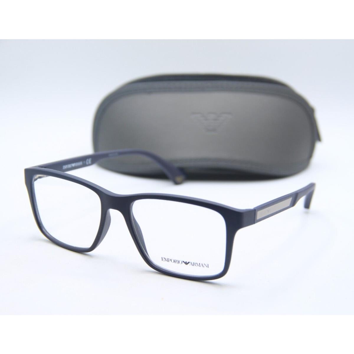 Emporio Armani EA 3055 5065 Navy Blue Eyeglasses W/case 53-17