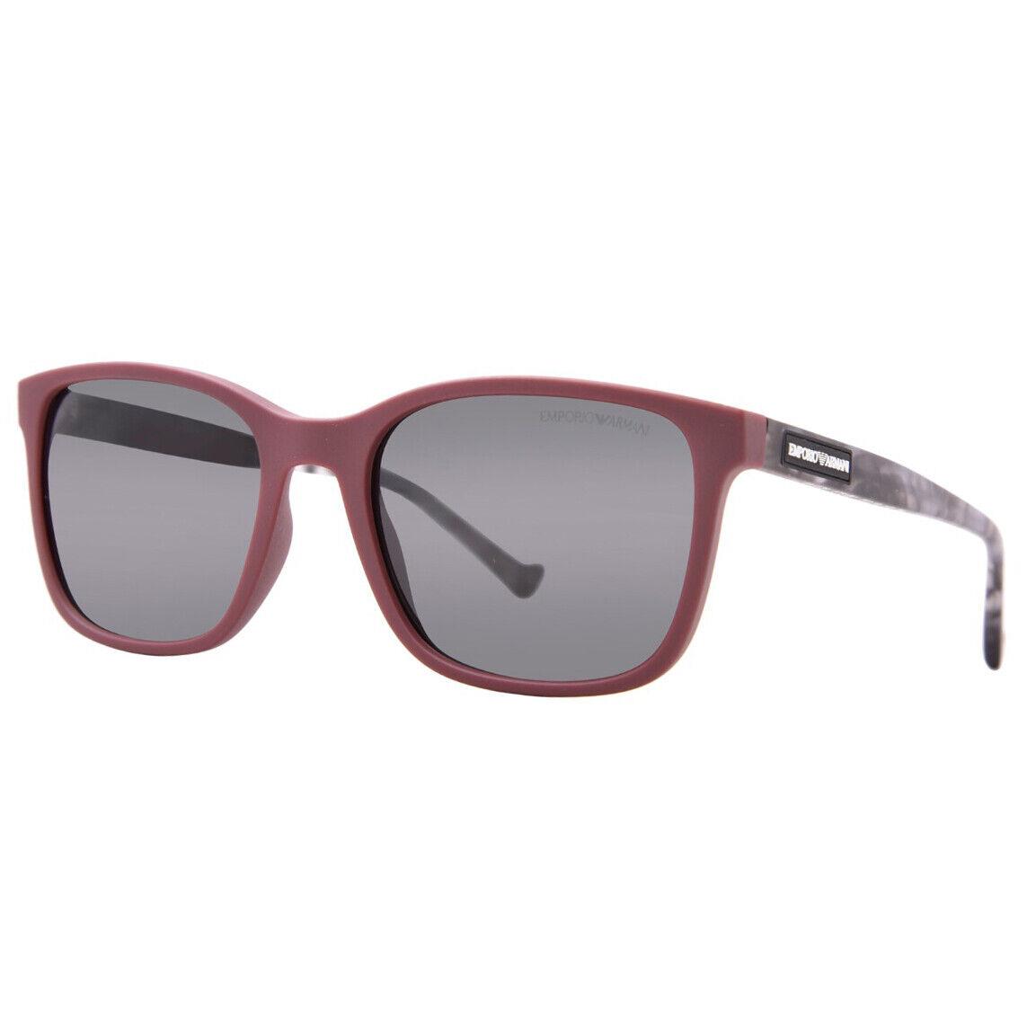 Emporio Armani EA4139 575187 Sunglasses Men`s Matte Bordeaux/grey 54mm