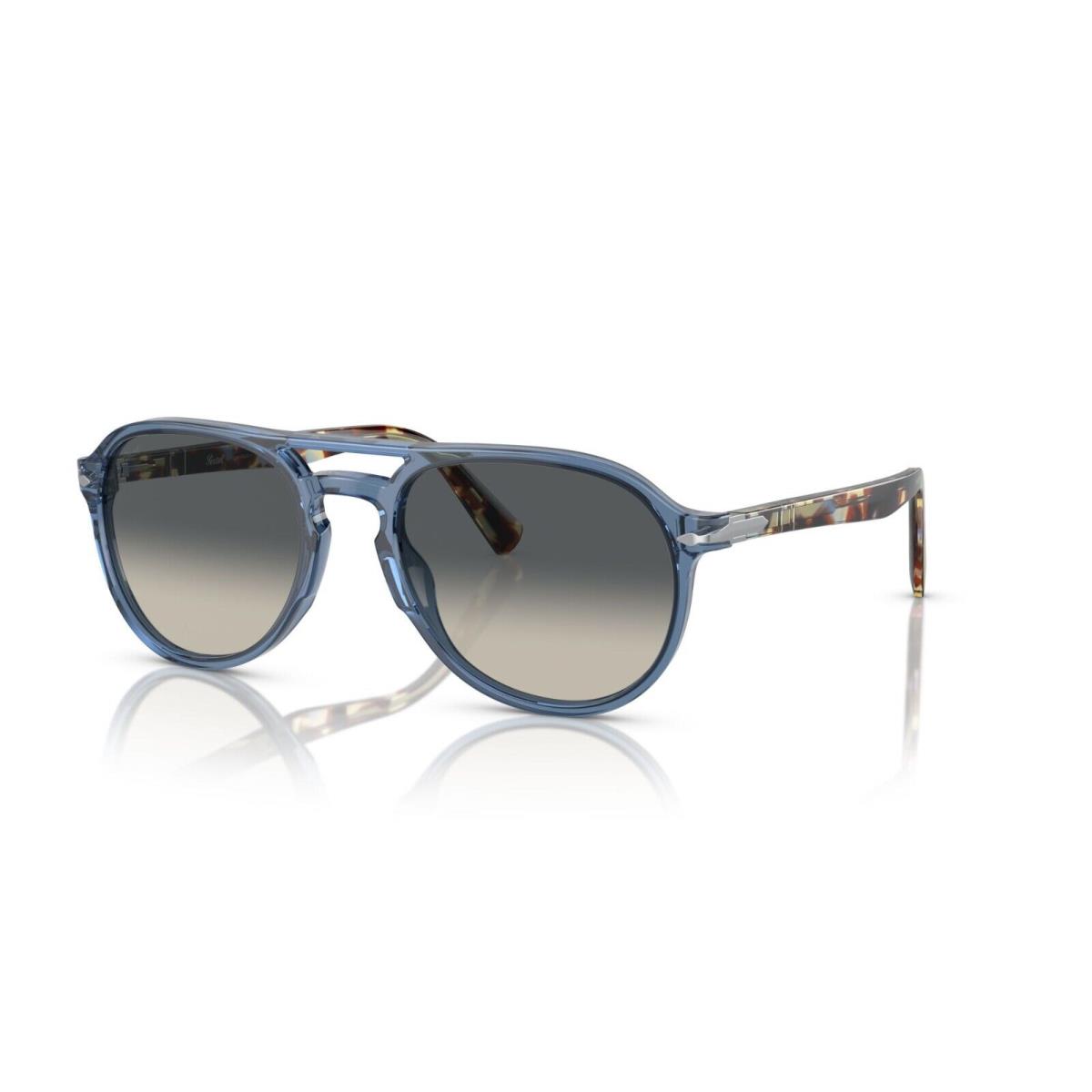 Persol Officina PO 3235S Transparent Blue Navy/grey Shaded 1202/71 Sunglasses