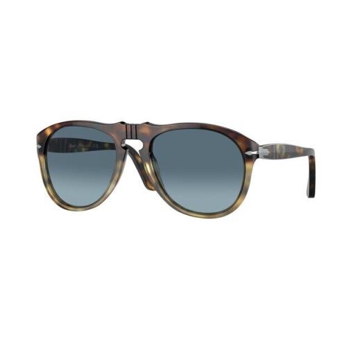 Persol PO0649 1158Q8 Pilot Tortoise Spotted Azure Grad Blue 54 Men`s Sunglasses