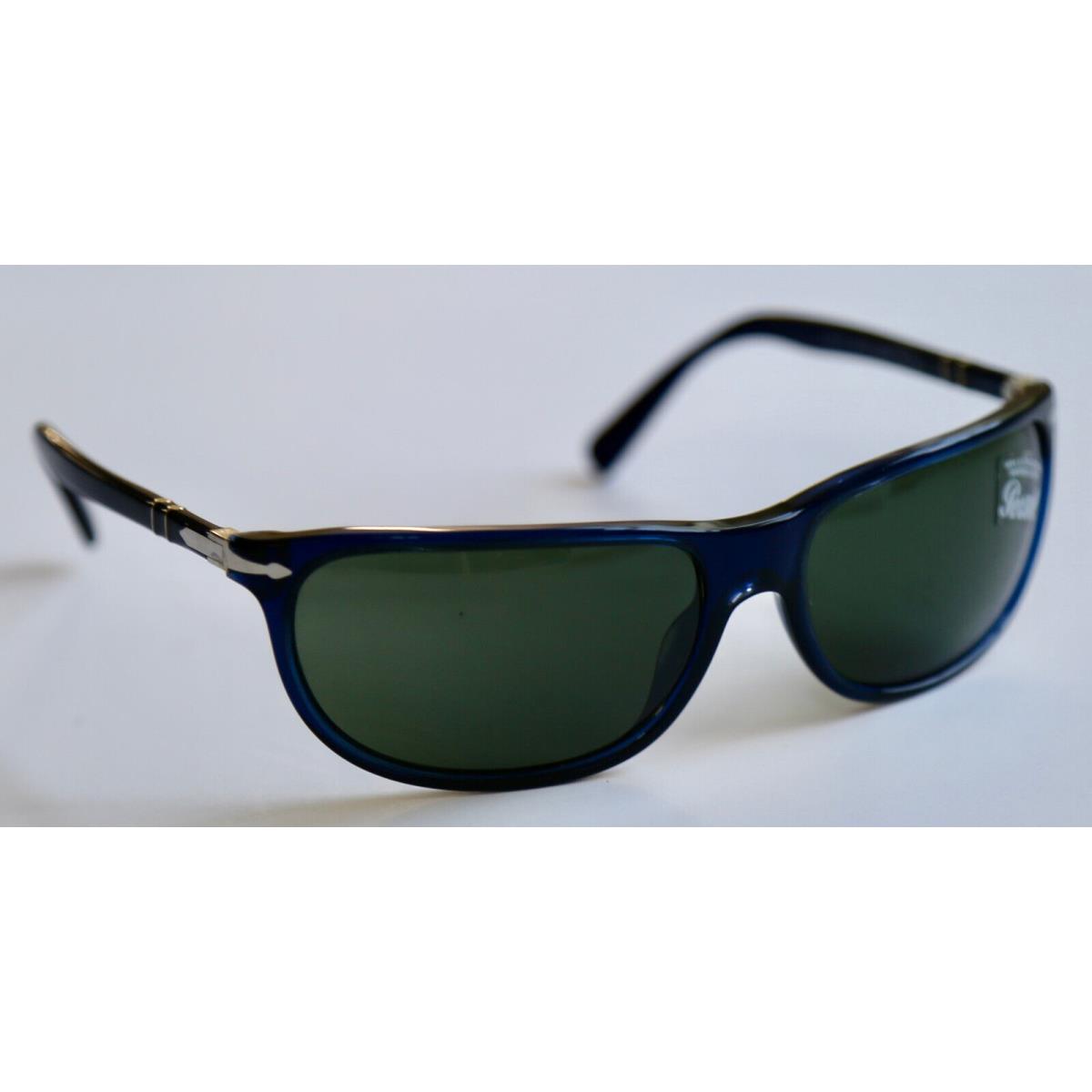 Persol Sunglasses 3222-S 181/31 62-17 135 3N Blue Frames Green Glass Lenses