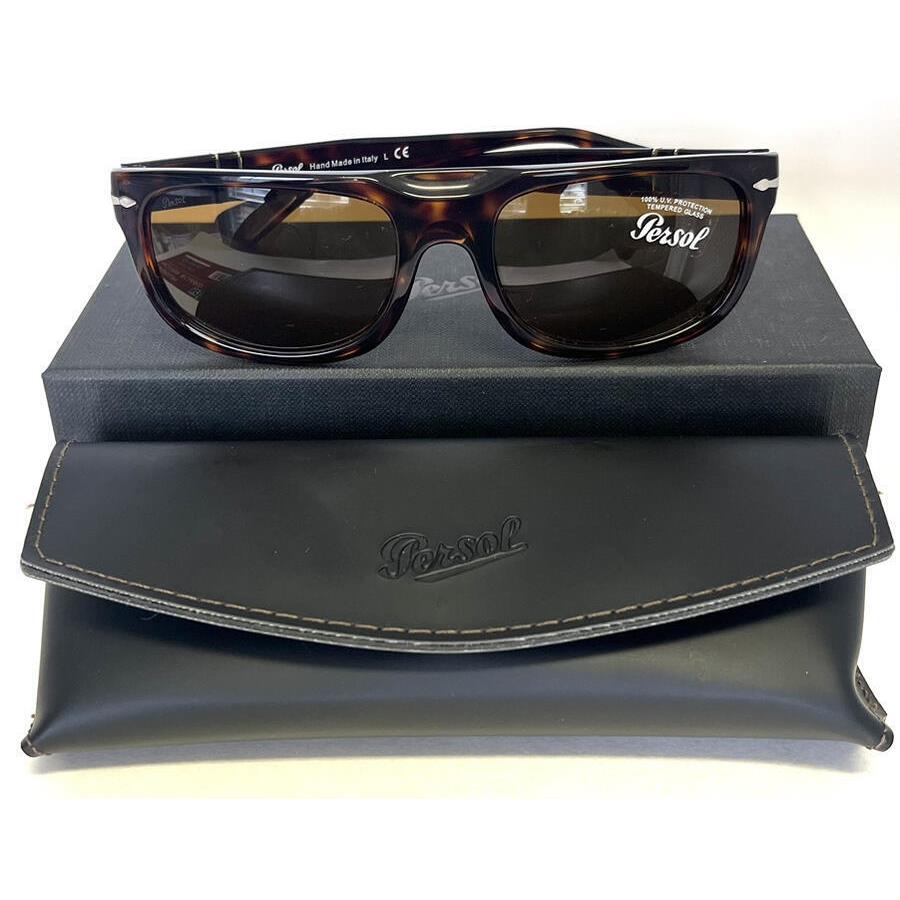 Persol Men`s Sunglasses PO 3271/S 24/33 Havana Brown 55mm Rectangle