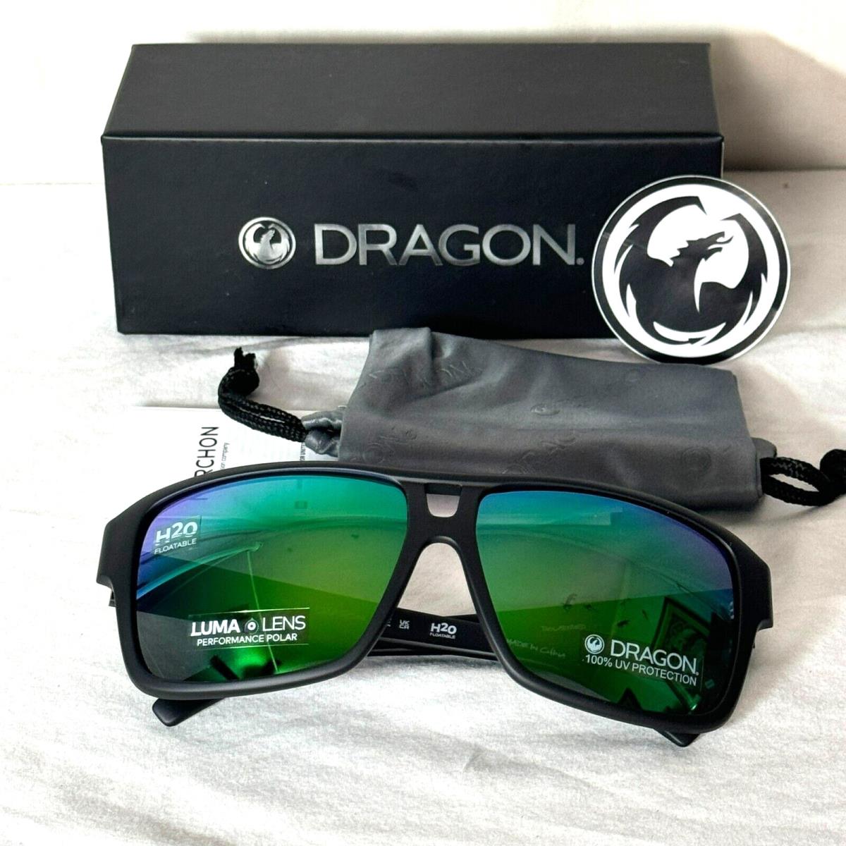 Dragon DR The Jam LL H2O Polar Men`s Polarized Sunglasses Rectangle Floats 60mm