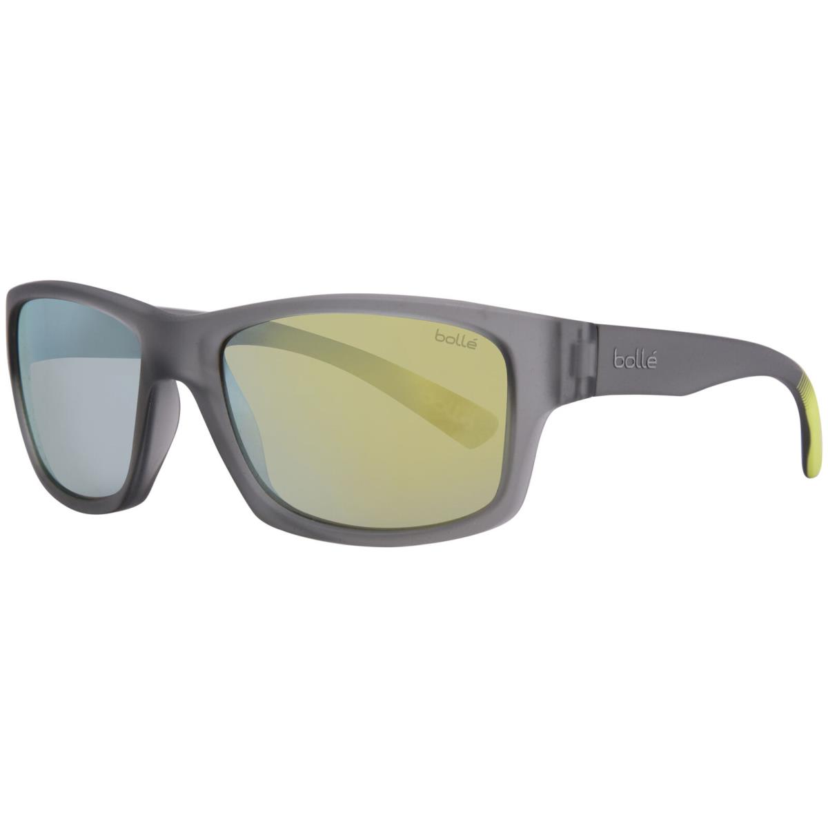 Bolle Holman 12363 Sunglasses Men`s Matte Grey Crystal/polarized Yellow 58mm