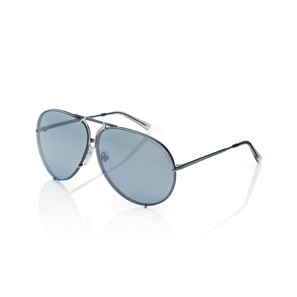 Porsche Design P8478 Iconic Sunglasses V - Blue/light Blue Silver + Extra Lenses