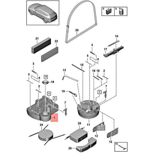 Porsche Cayenne 9YA Tool Kit Bag PAB01211500