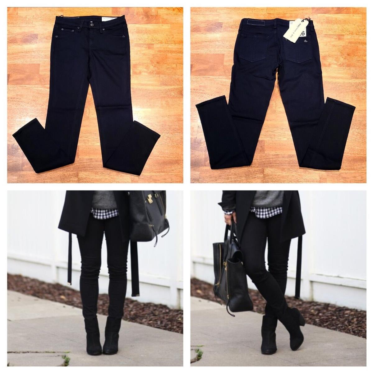 Rag Bone Black Plush Legging Slim Skinny Jeans Pants Women`s Sz 26