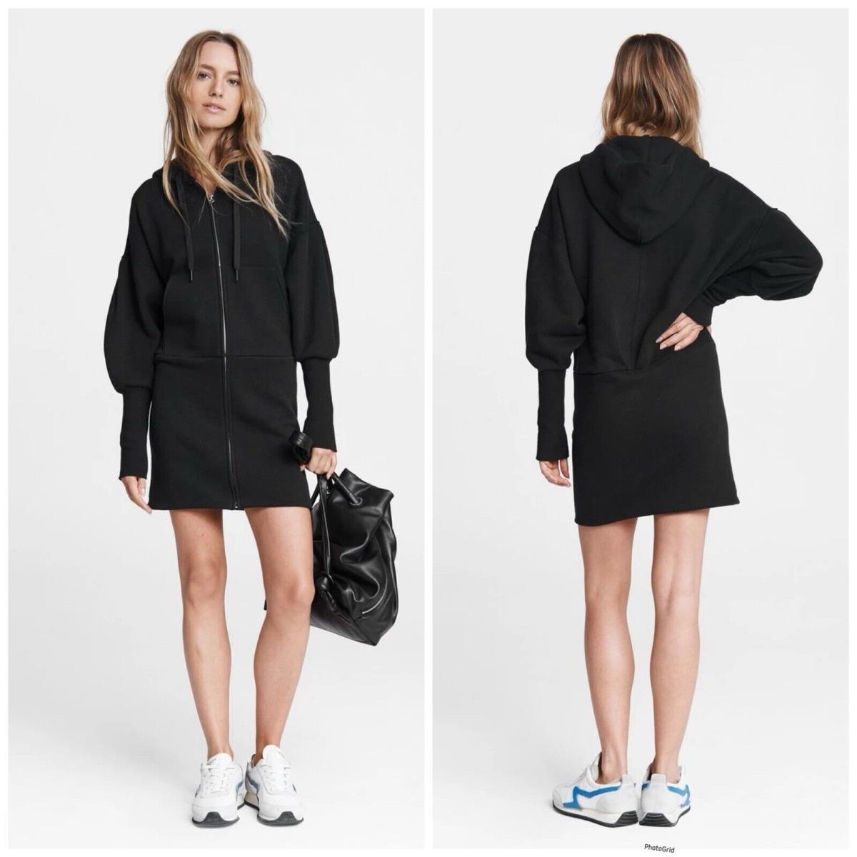 Rag Bone Forest Hoodie Dress In Black Size: Small