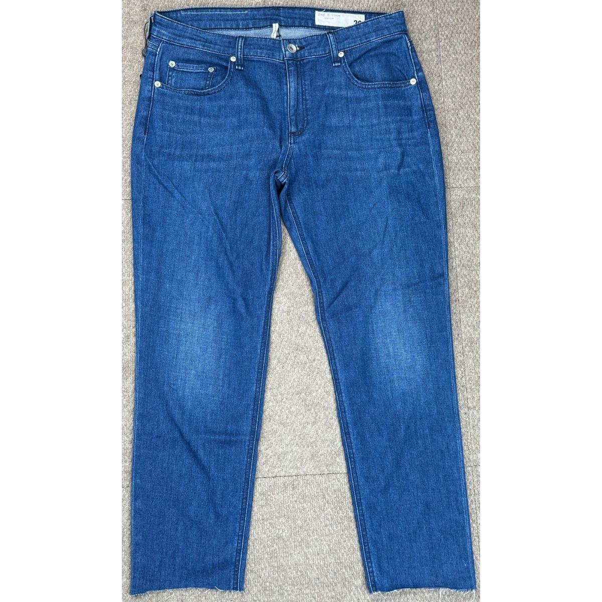 Rag Bone Low-rise Slim Boyfriend Women`s Denim Jeans Size 30 Actual 34x27