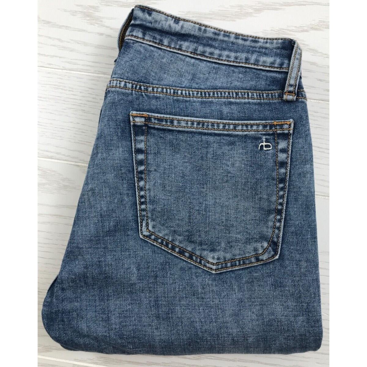 Rag Bone Dre Low Rise Boyfriend Jeans Women 24 Blue Jagger Stretch Skinny Nwot