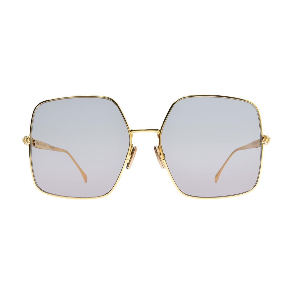 Fendi Gold Oversized Aviator Sunglasses Light Lenses FF0439/S