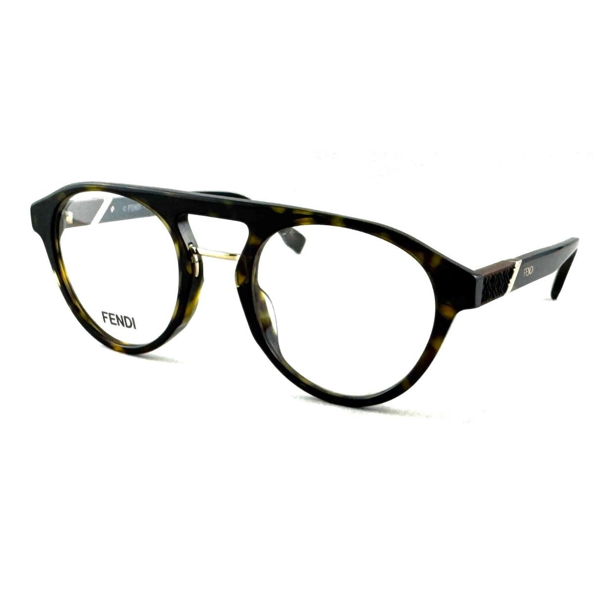 Fendi FE50027I FE 50027I 052 Tortoise Frame Eyeglasses 50-21-150