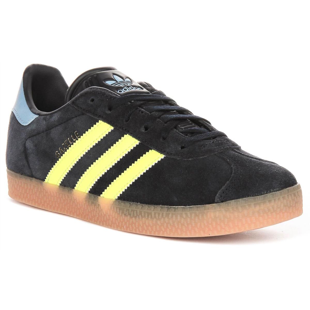 Adidas Gazelle 3 Stripes 90S Retro Suede Boys Trainer Navy Multi Youth US 1-13