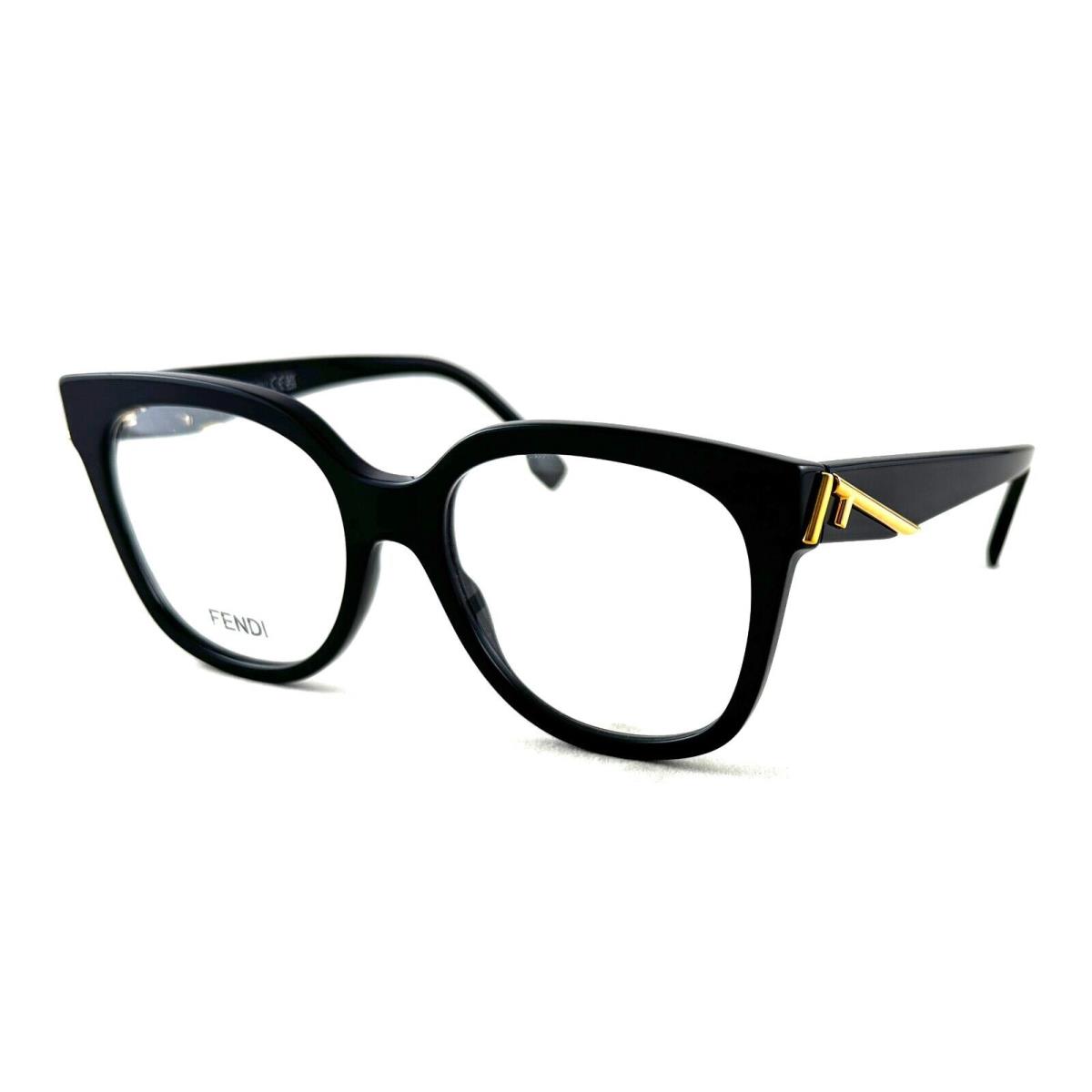 Fendi FE50064I FE 50064I 001 Black Frame Eyeglasses 53-16-145