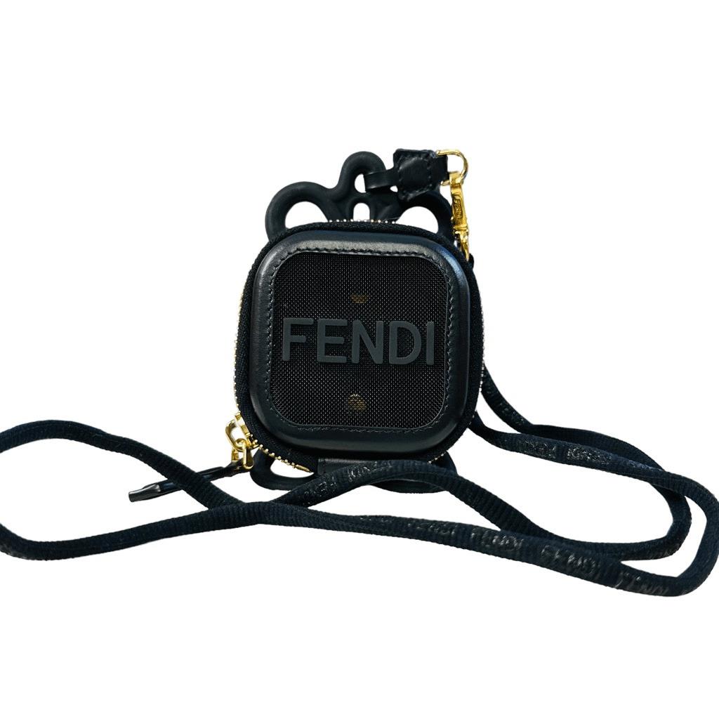 Fendi Iphone Case and Airpod Earbuds Case Pouch Black Bag