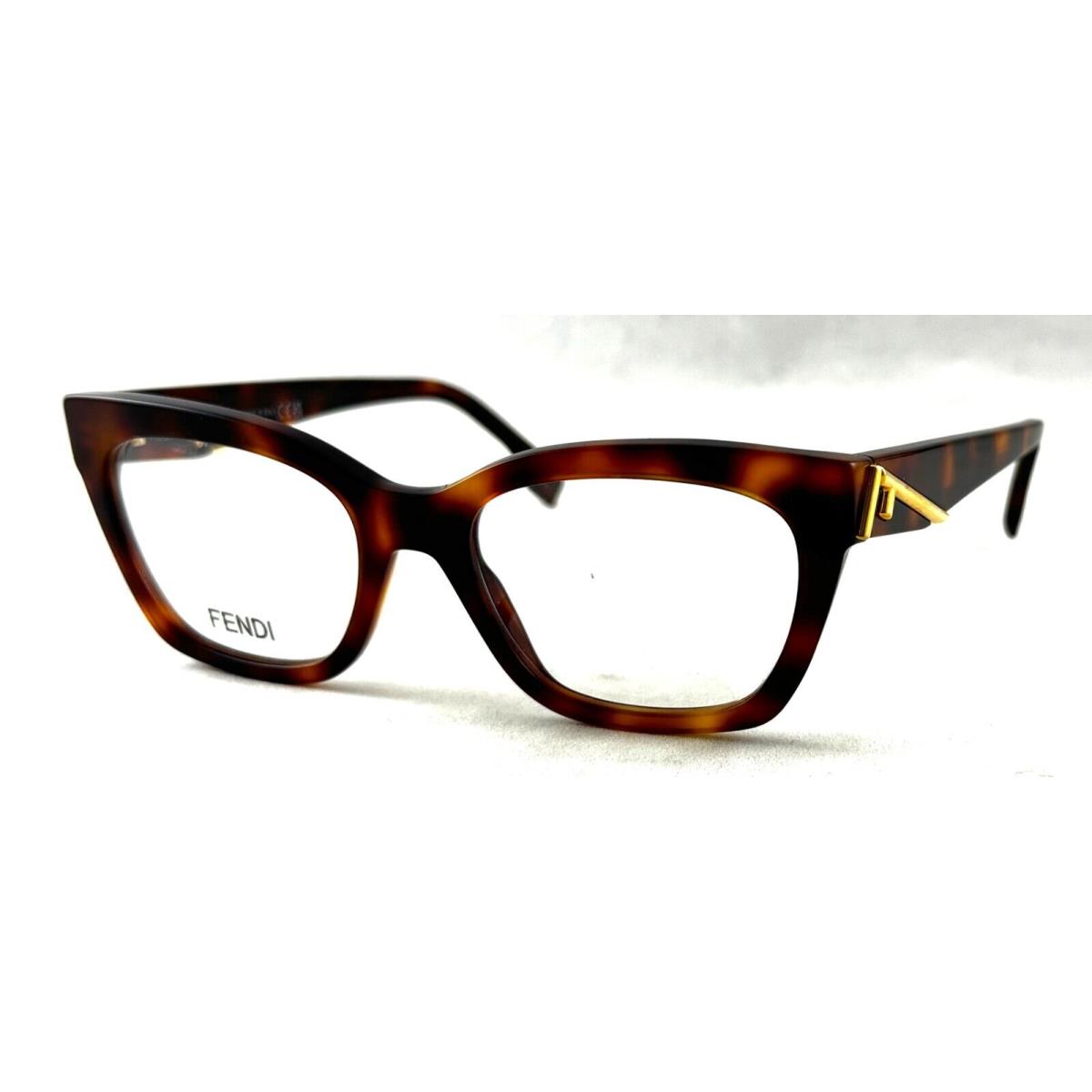 Fendi FE50073I FE 50073I 053 Tortoise/gold Frame Eyeglasses 52-18-140