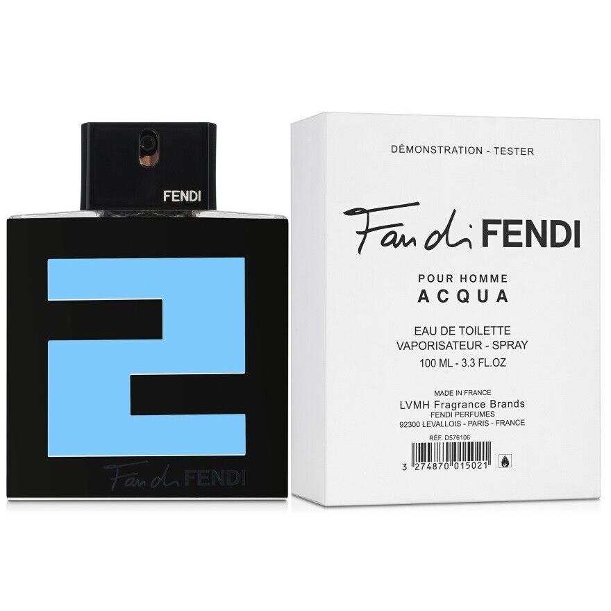 Fendi Fan Di Fendi Pour Homme Acqua For Men Cologne 3.3 oz 100 ml Edt Tester