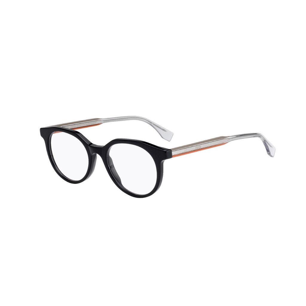 Fendi Eyeglasses FF M0078 807 Black 50 mm Round