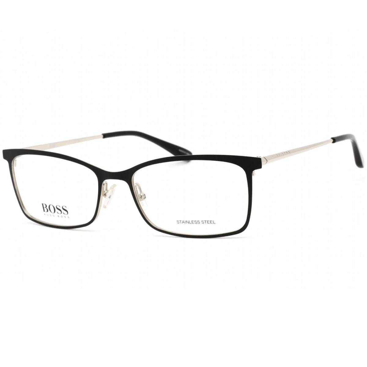 Hugo Boss Men`s Eyeglasses Full Rim Matte Black/silver Frame Boss 1112 0003 00