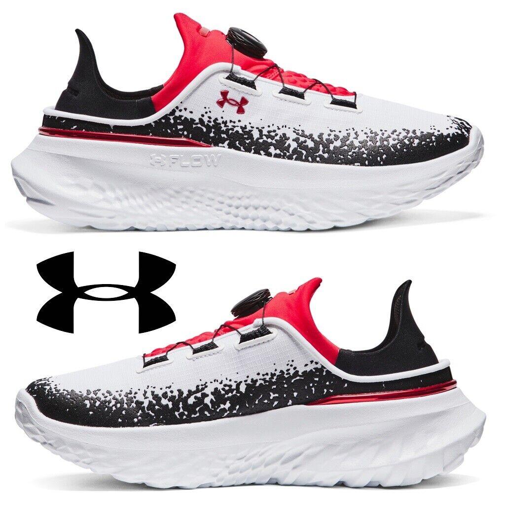 Under Armour Slipspeed Mega Ripstop Shoes Men`s Sneakers Running Sports Casua - White, Manufacturer: Red/White/Black