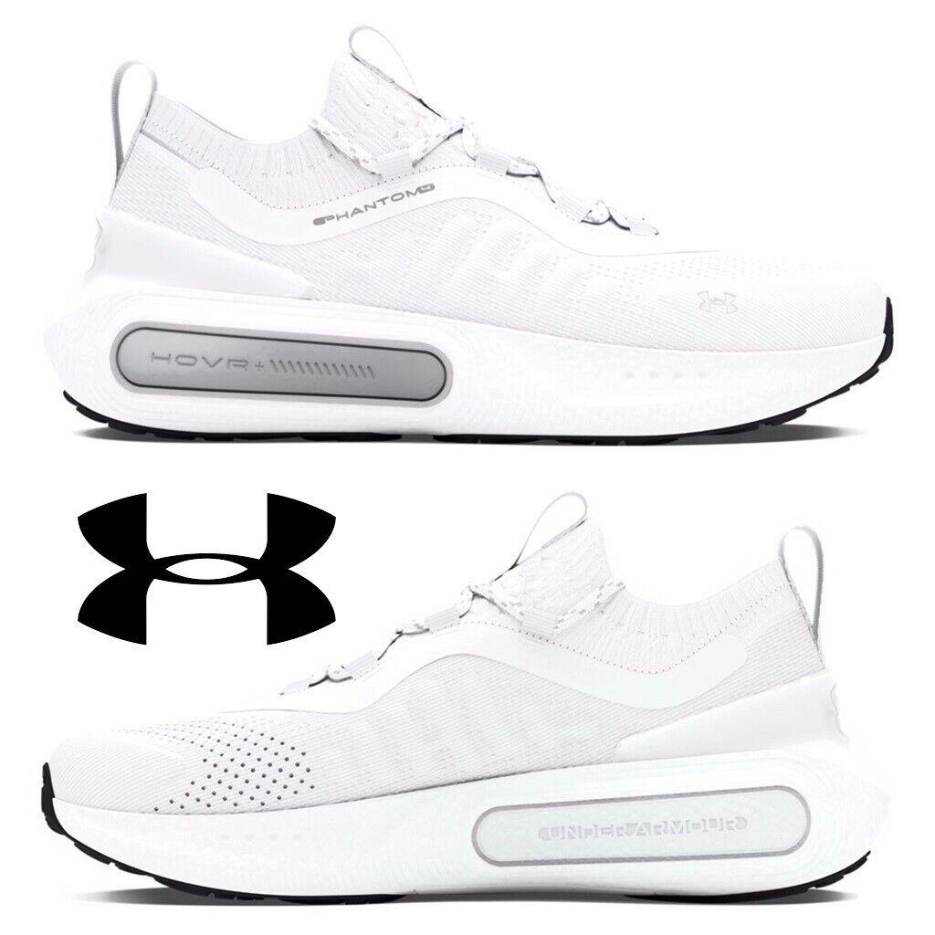 Under Armour Men`s Phantom 4 Shoes Running Sneakers Casual Sport White Gray