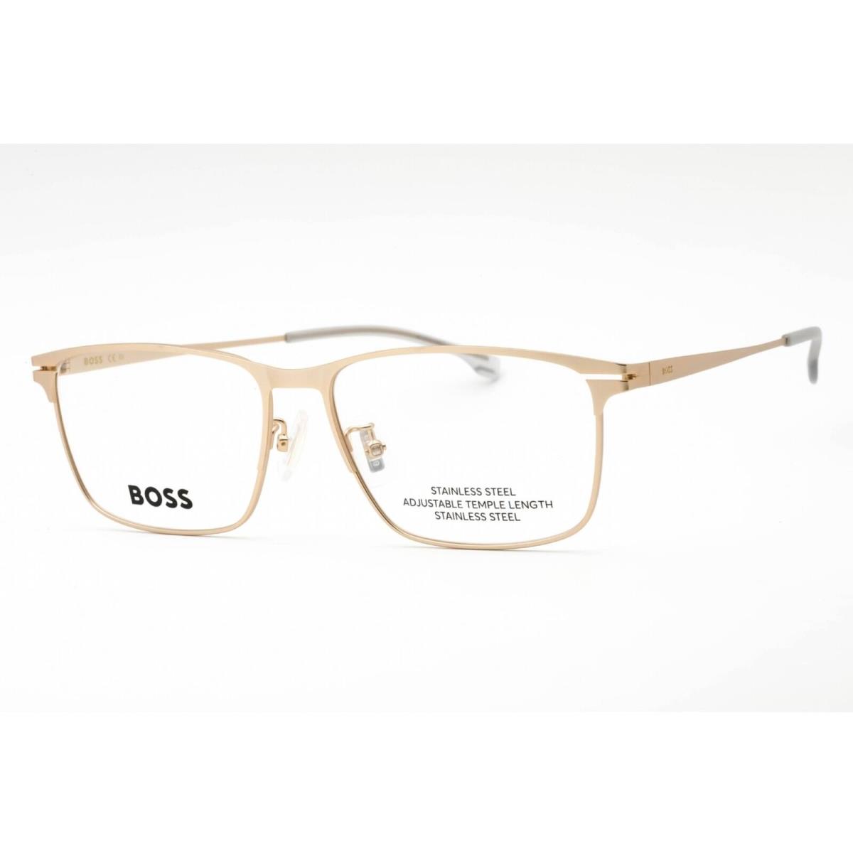 Hugo Boss Men`s Eyeglasses Matte Gold Rectangular Frame Boss 1467/F 0AOZ 00