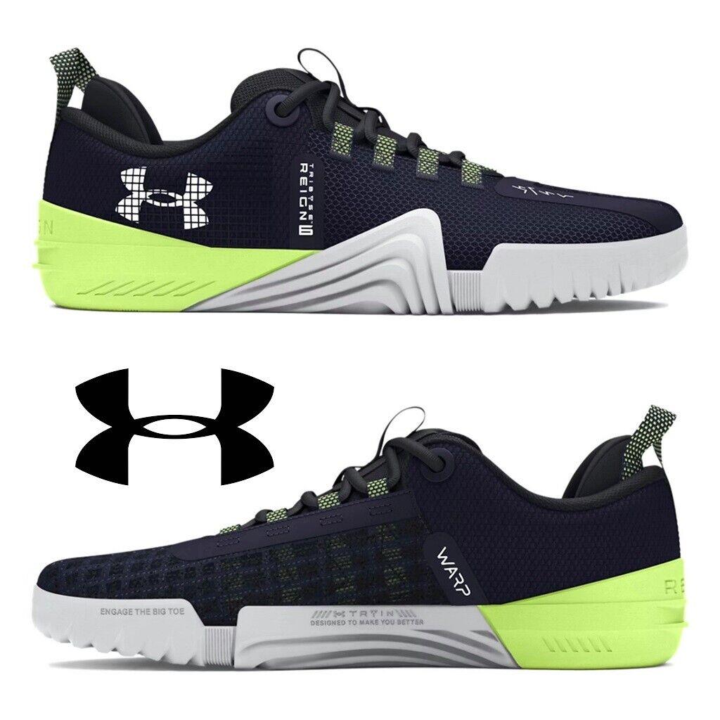 Under Armour Reign 6 Training Men`s Sneakers Running Shoes Sport Blue Green