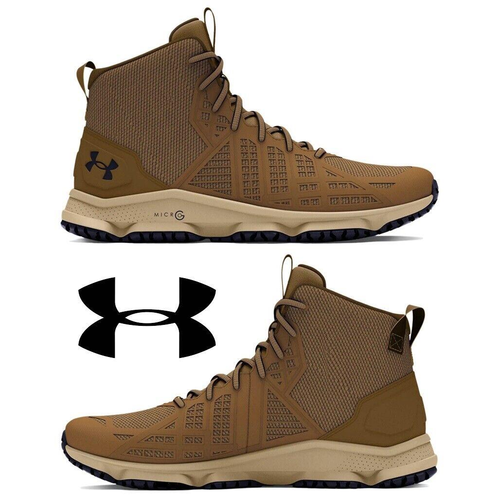 Under Armour Micro G Strikefast Mid Tactical Men`s Boots Shoes Casual Brown - Brown, Manufacturer: Coyote Brown / City Khaki / Midnight Navy