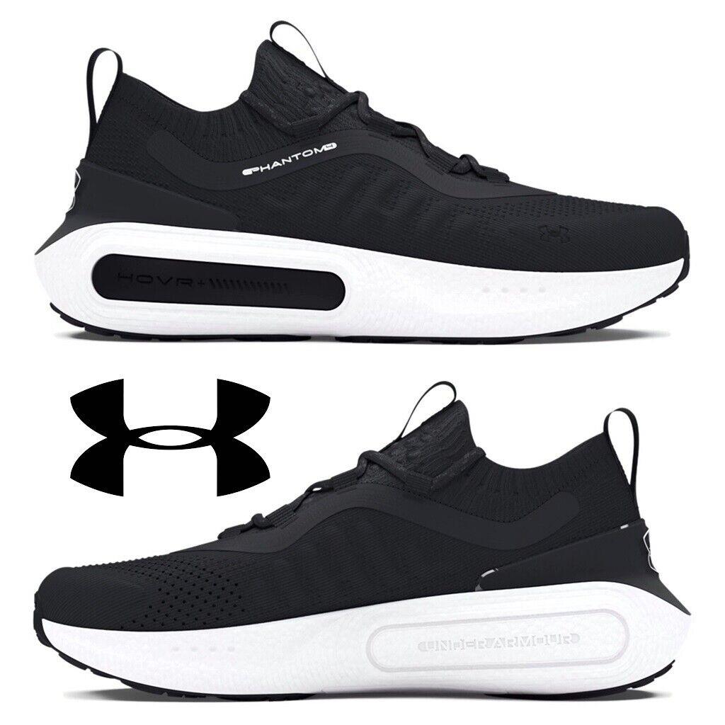 Under Armour Men`s Phantom 4 Shoes Running Sneakers Casual Sport Black White